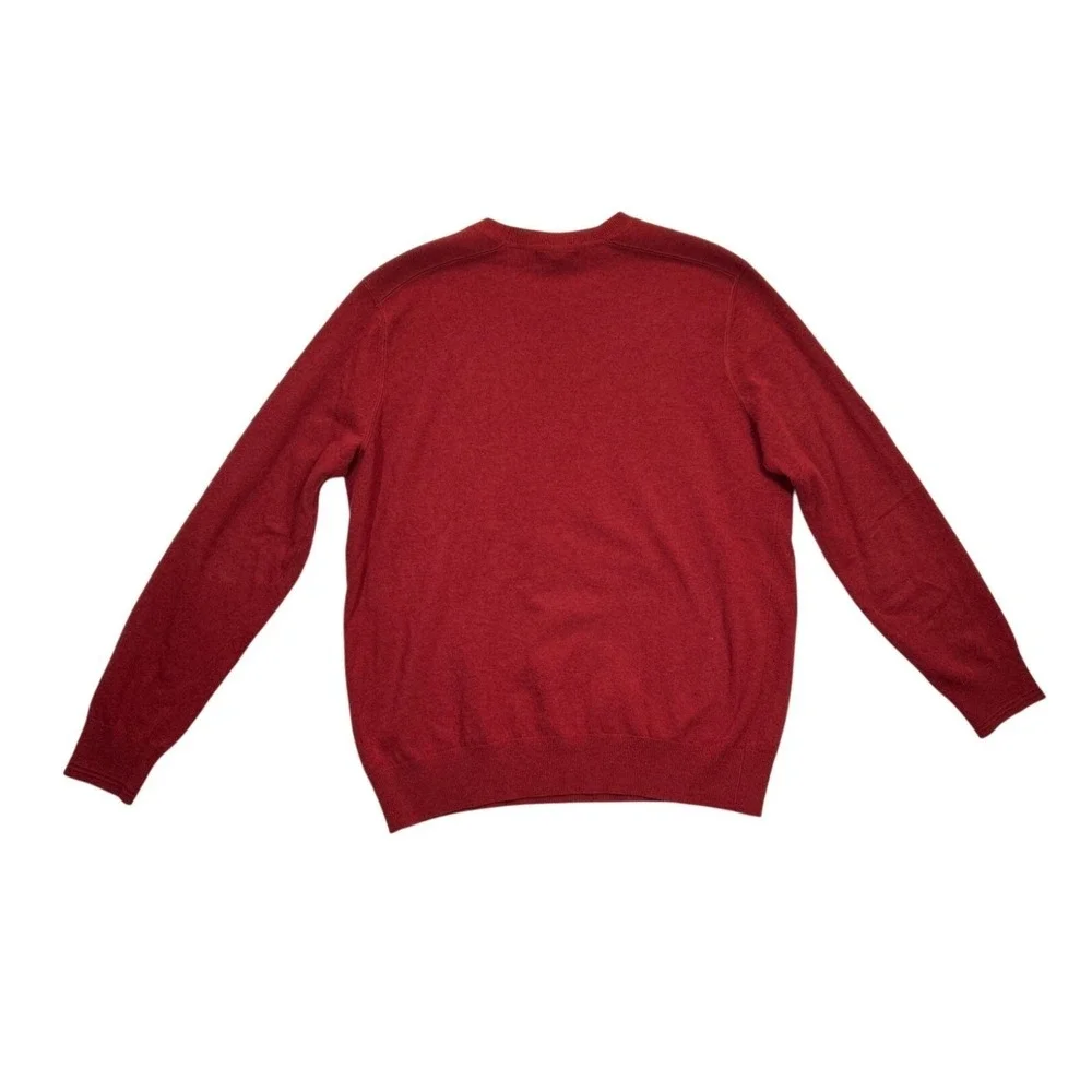 Banana Republic Sweater Lot Mens XL Red Merino Wool Blue Silk Cotton Pullover‎